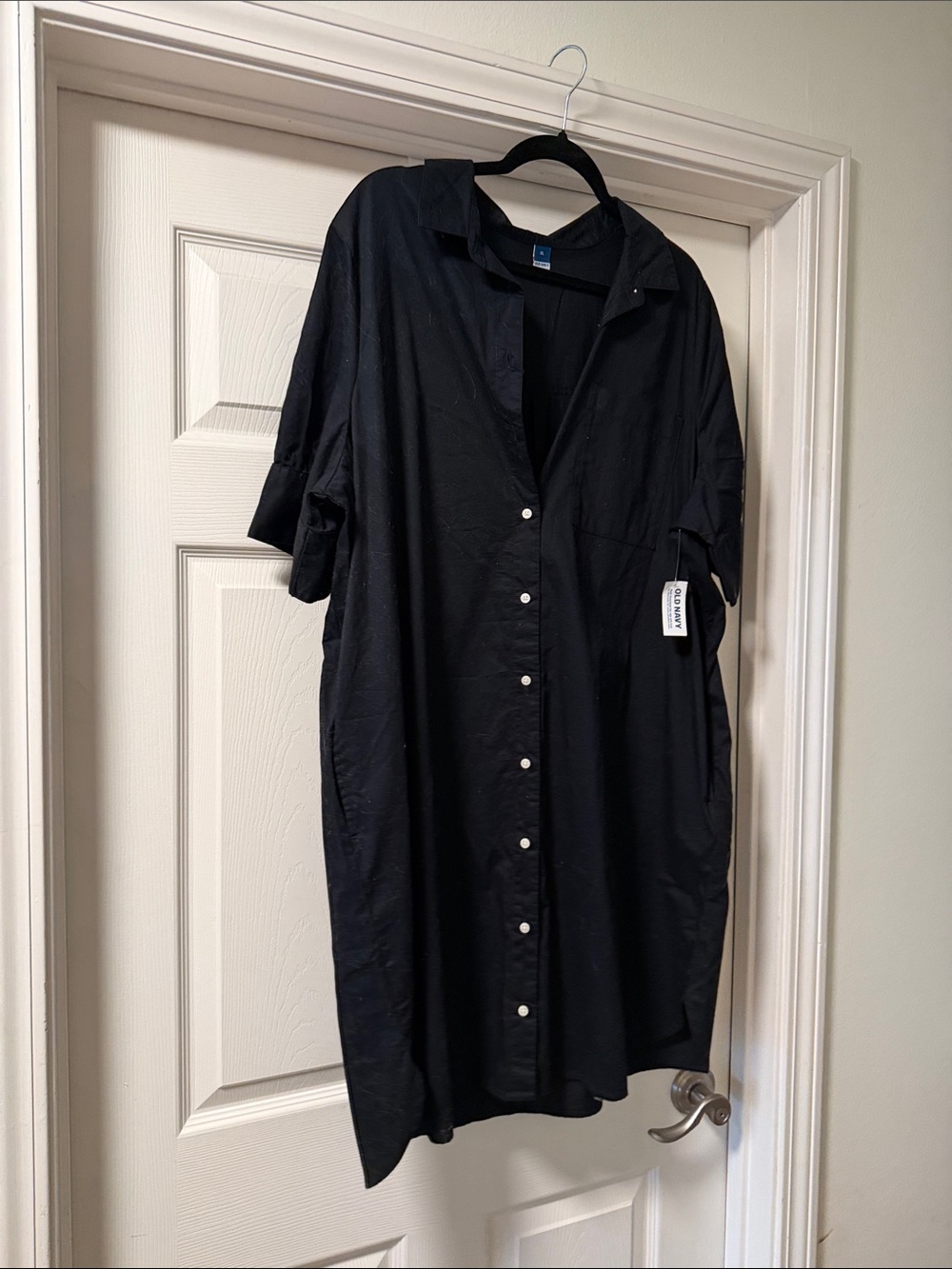 Old Navy Black Button-Front Shirt